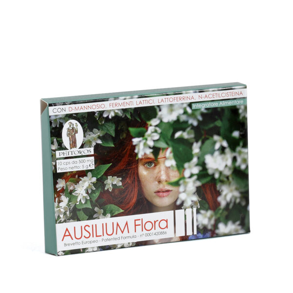 AUSILIUM FLORA Integratore alimentare con D-Mannosio e Lattobacilli - 10 capsule