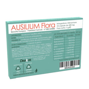 AUSILIUM FLORA Integratore alimentare con D-Mannosio e Lattobacilli - 10 capsule