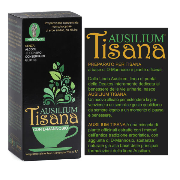 AUSILIUM TISANA Integratore alimentare con D-Mannosio e piante officinali - 250 ml