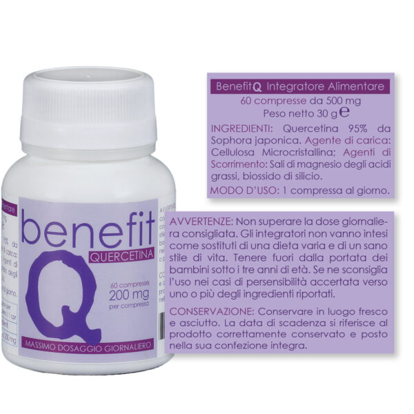BENEFIT Q Integratore alimentare a base di Quercetina – 60 compresse