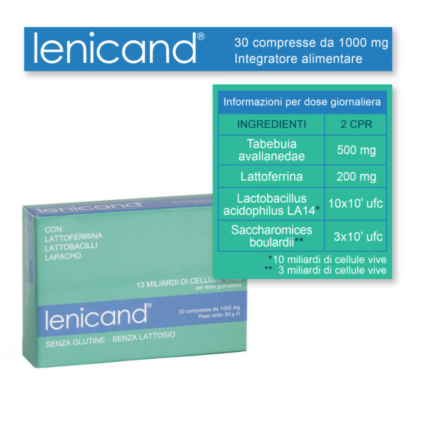 LENICAND Integratore alimentare con Lattoferrina - 30 compresse