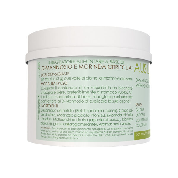 AUSILIUM FORTE 300 G - AROMA MELA VERDE Integratore alimentare con D-Mannosio - 100 dosi