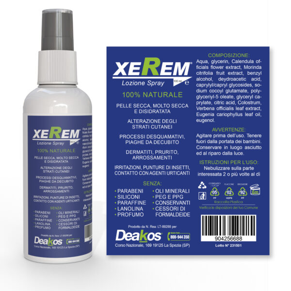 Xerem Spray: Dermatiti, bruciore