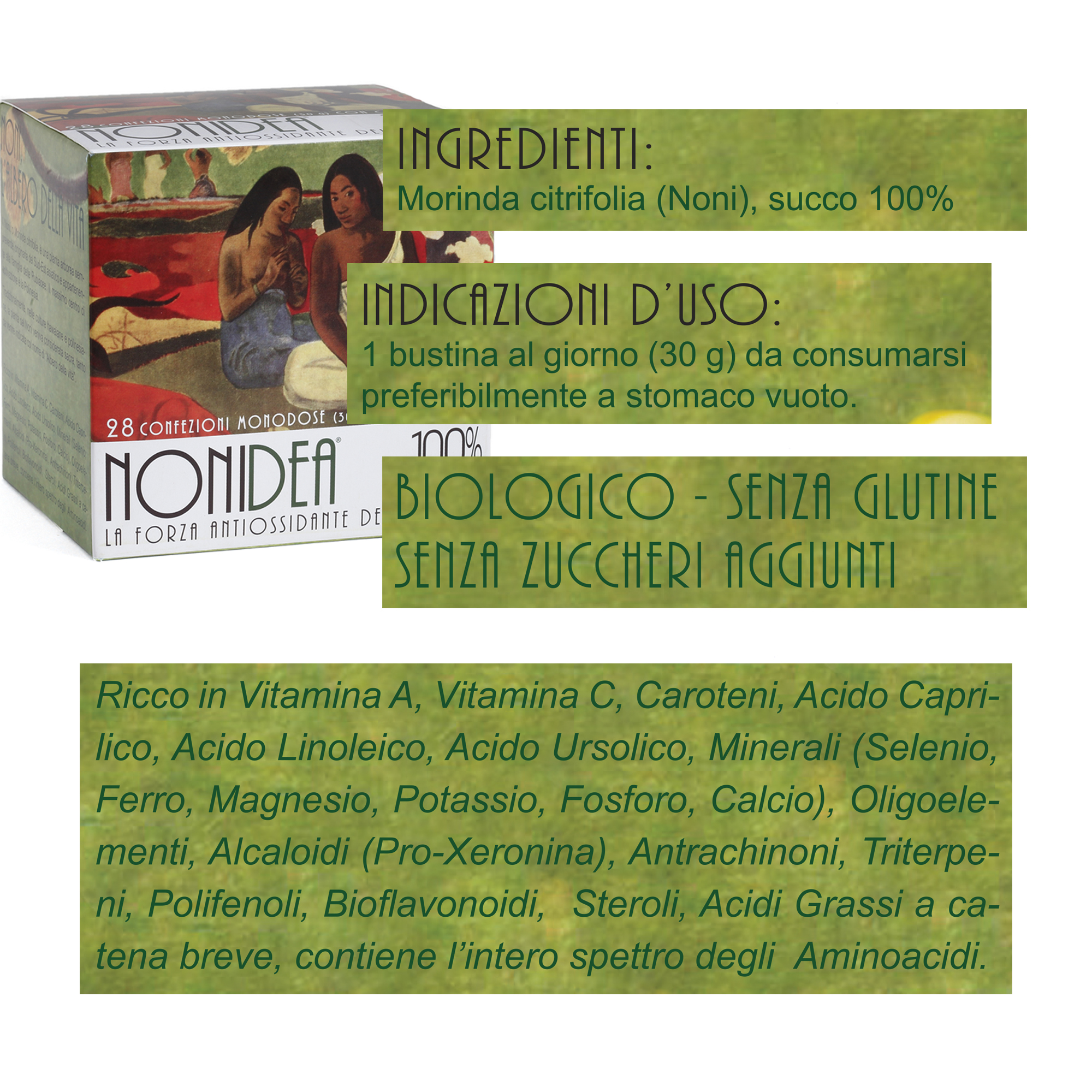 NONIDEA SUCCO Integratore alimentare con Morinda citrifolia - 28 drink monodose