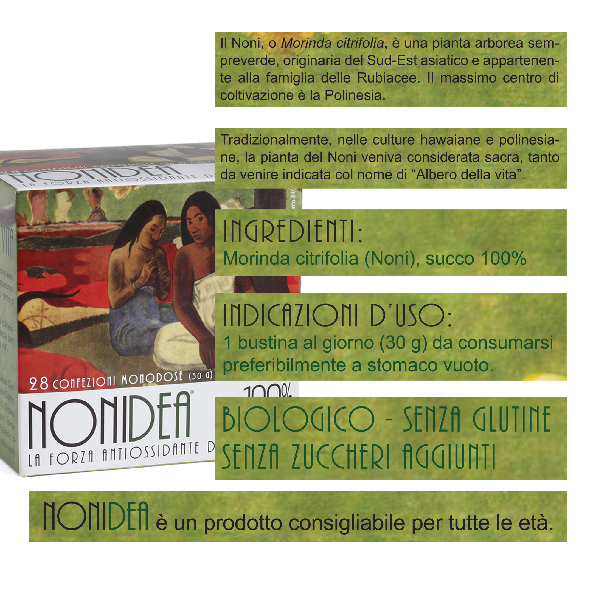 NONIDEA SUCCO Integratore alimentare con Morinda citrifolia - 28 drink monodose